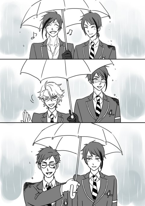 相合傘する?(トレジェイ♣️?) 