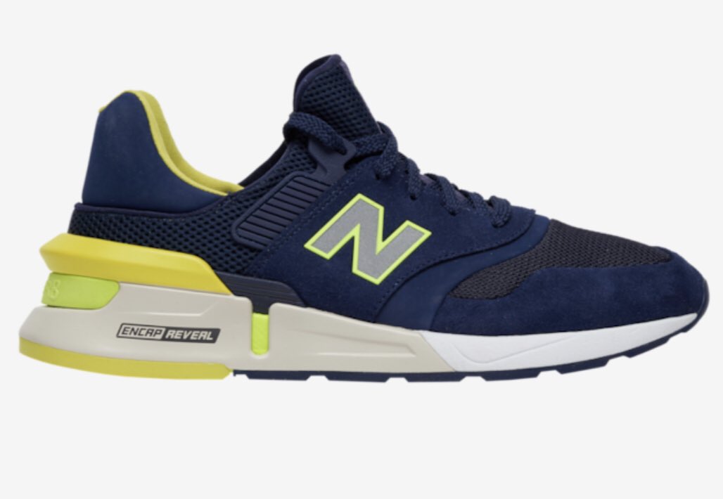 new balance 997 yellow navy