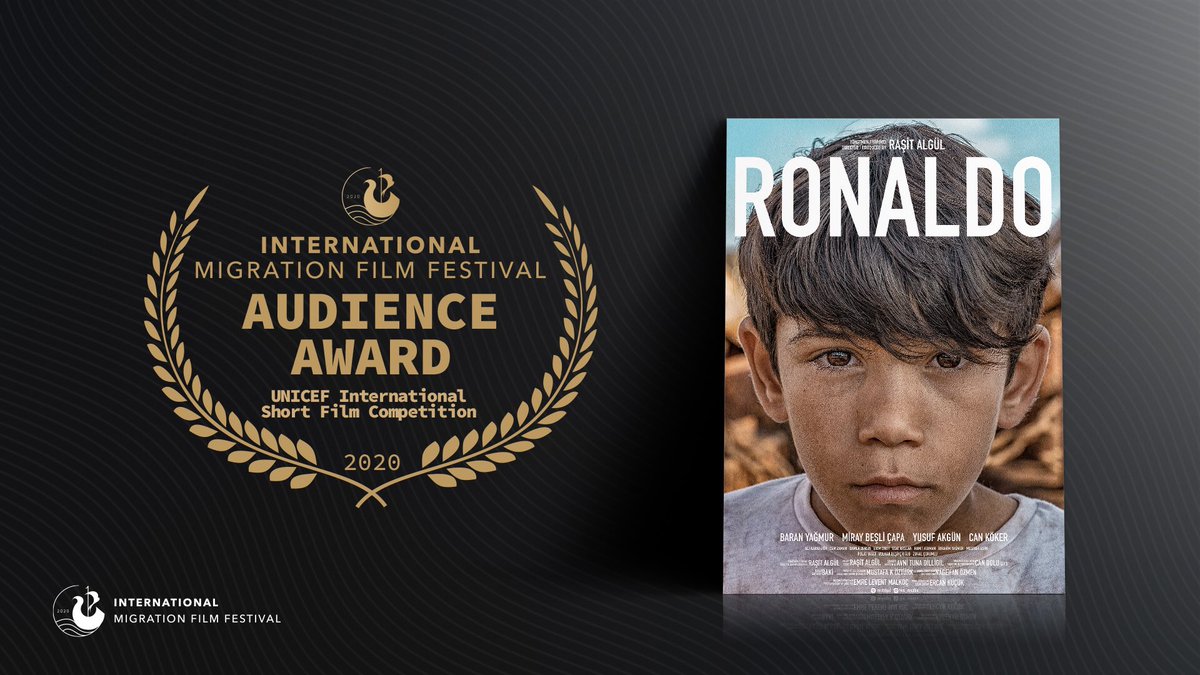 We have a winner for <a href="/unicefturk/">UNICEF Türkiye</a> Short Film Competition Audience Award! 

<a href="/unicefturk/">UNICEF Türkiye</a> Uluslararası Kısa Film Yarışması İzleyici Ödülünü Kazanan Film Belli Oldu! 

🎥Ronaldo
🎬Raşit Algül

#MigrationFF
#GöçFF