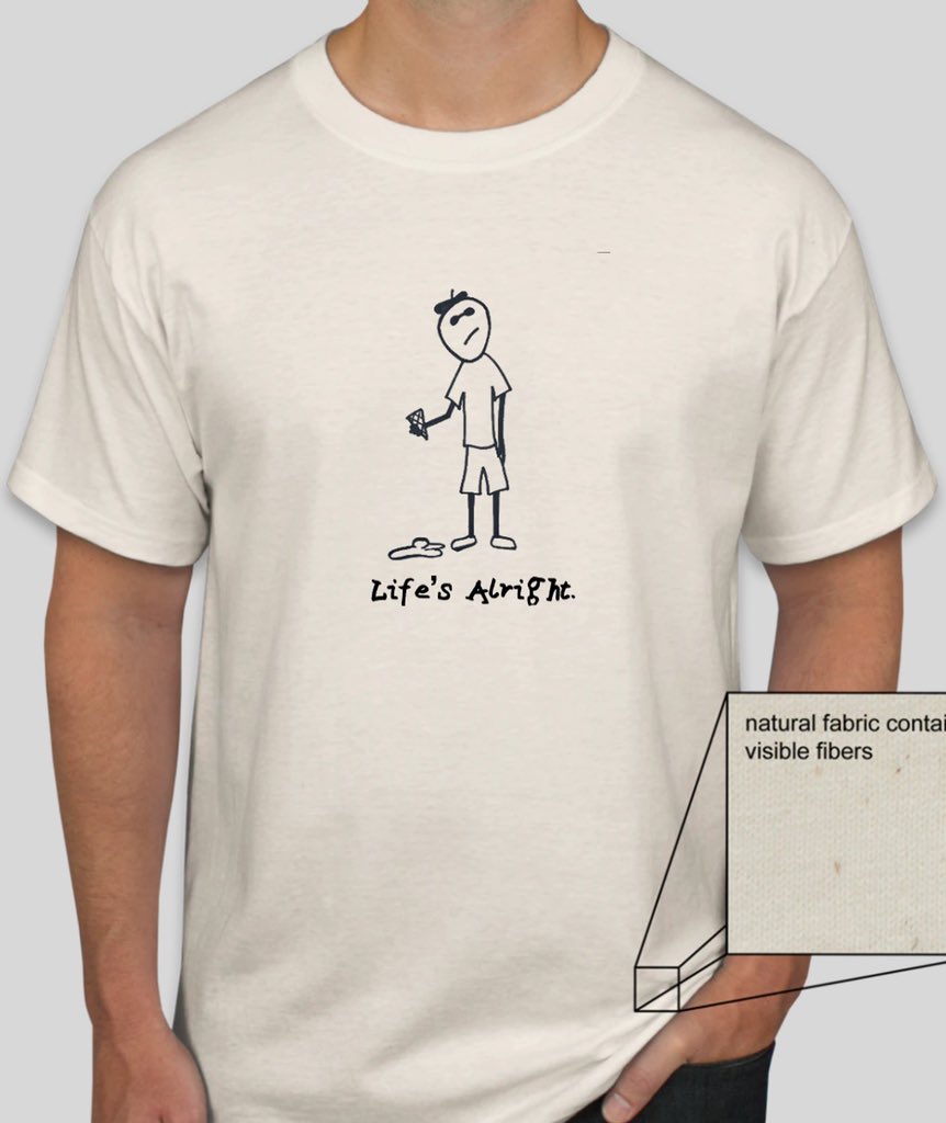 lifesalrightco's tweet photo. A note to our six followers. The first 125 shirts have been ordered. Guaranteed arrival by July 7th because of course if life was truly good they would be here by the 4th. #lifesalright https://t.co/ahqy1dZ4Vq