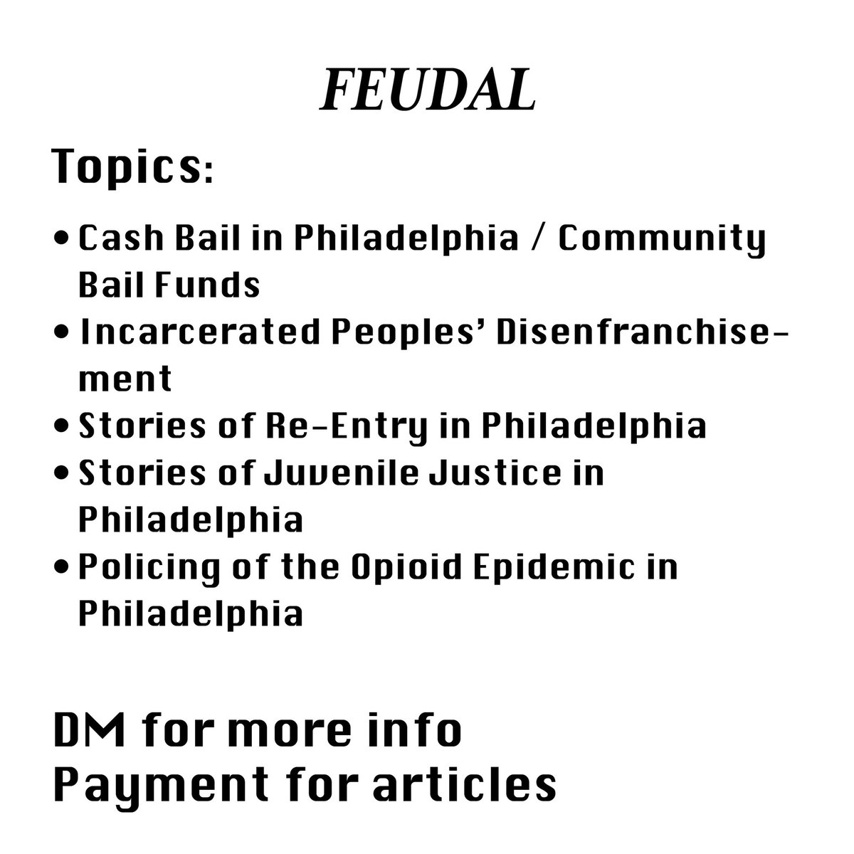 sleepy_chachi's tweet photo. Please reach out! #callforwriters #philadelphia #blacklivesmatter #writerswanted #writingprompts #criminaljustice #blmphilly #restorativejustice #juvenilejustice #phillywriters #magazinearticle #acab #decarceratepa #decarcerate #writingsubmissions https://t.co/gg7FFPIMzB