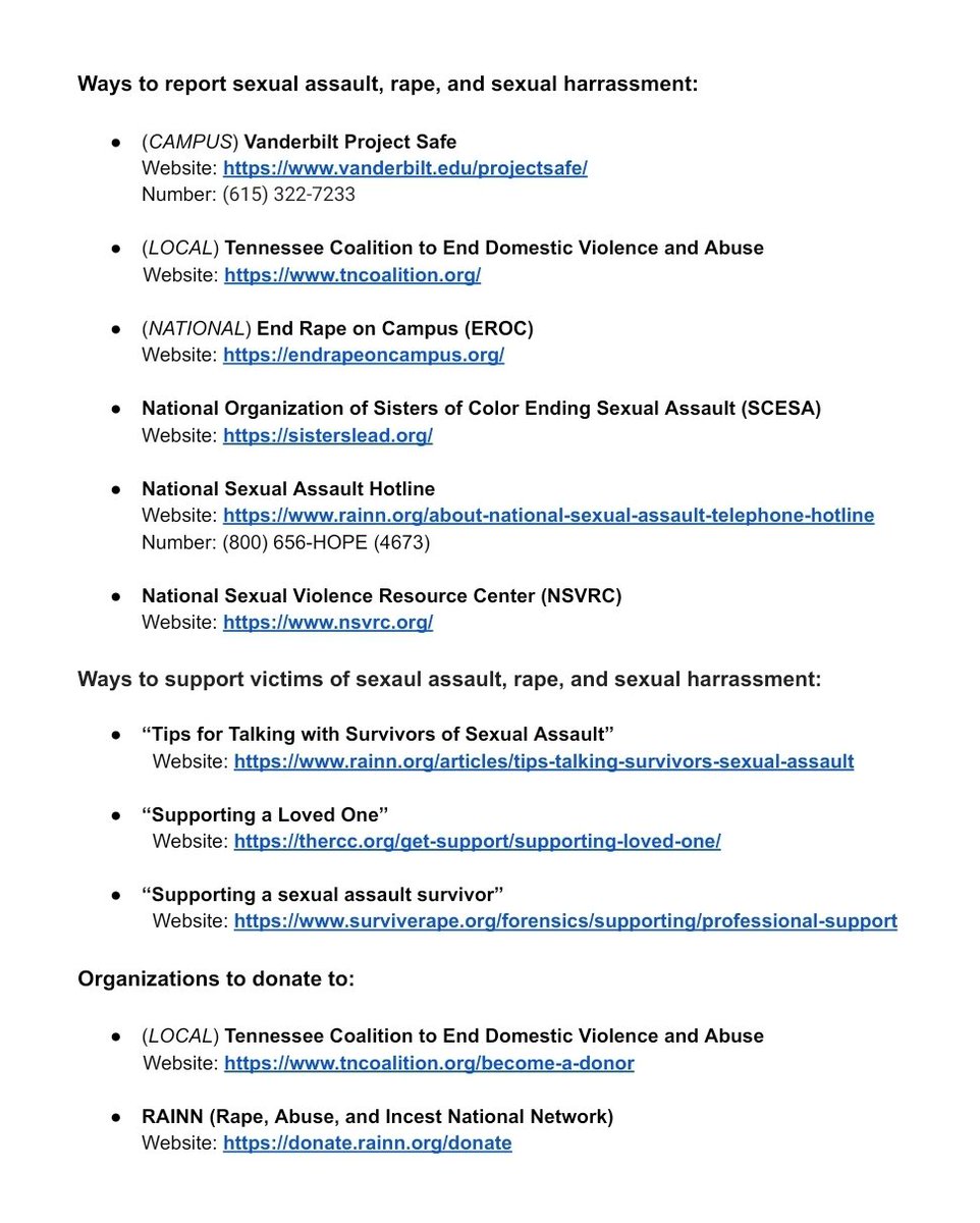 A Statement of Solidarity with Victims and Survivors of Sexual Assault. For actionable resources and support, visit the link in our bio.