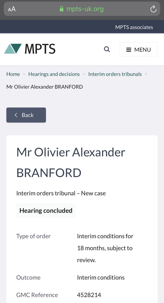 olivierbranford (@olivierbranford) on Twitter photo General information that is publicly available. The GMC do not conduct such hearings over insignificant reasons. Feel free to research yourselves. #cadoganclinic cadoganclinic #olivierbranford <a href="/olivierbranford/">olivierbranford</a> #cadoganclinic #surgery #surgeon General information that is publicly available. The GMC do not conduct such hearings over insignificant reasons. Feel free to research yourselves. #cadoganclinic cadoganclinic #olivierbranford <a href="/olivierbranford/">olivierbranford</a> #cadoganclinic #surgery #surgeon