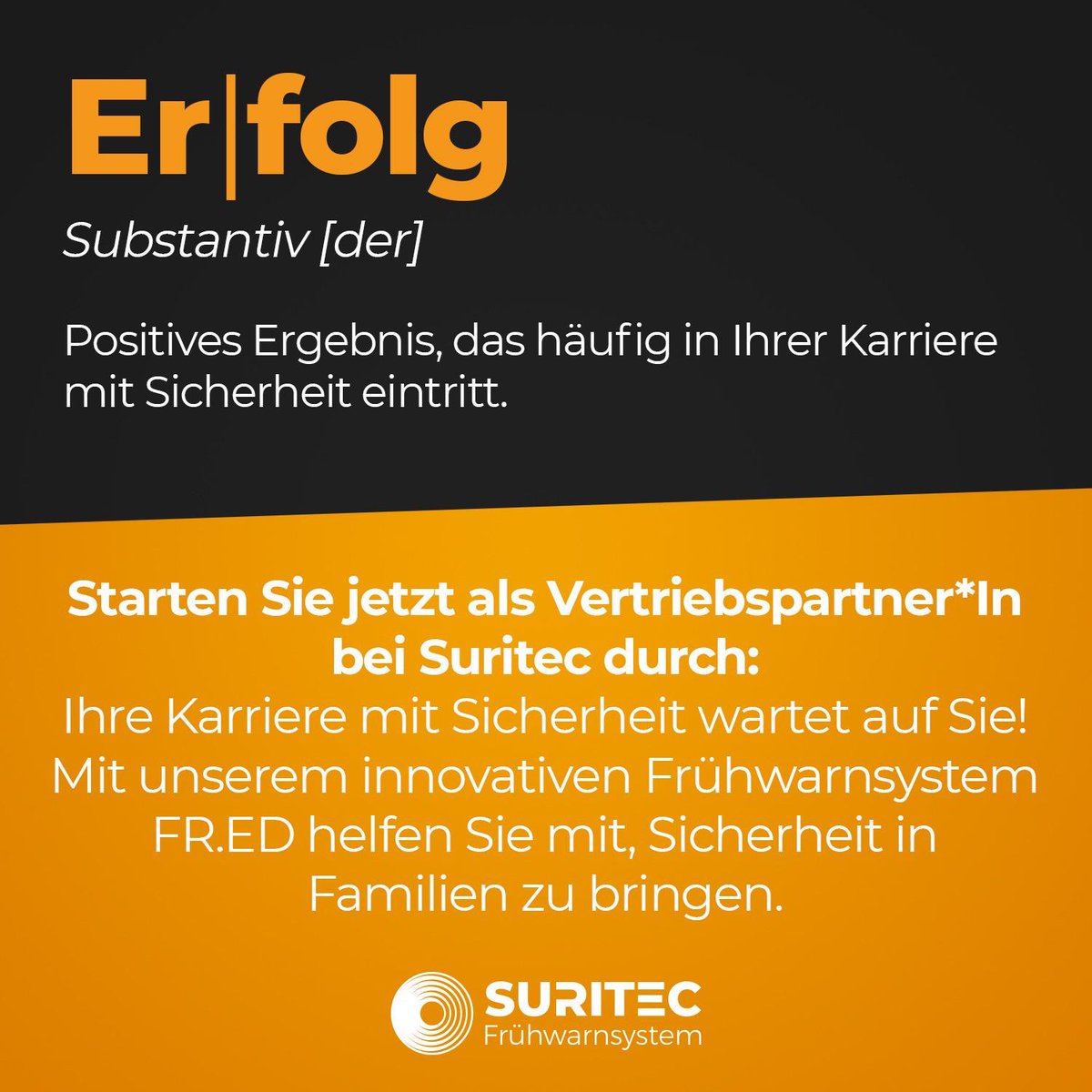 suritec_systems's tweet photo. Machen Sie Karriere mit FR.ED, dem innovativen Frühwarnsystem von Suritec Systems und werden Sie mit uns erfolgreich! #suritec #systems #frühwarnsystem #sicherheit #madeingermany #vertrieb #mlm #chance #karriere #erfolg #direktverkauf #bewerbung #job #jobsuche #teamwork #team https://t.co/bFY0gSlp6m
