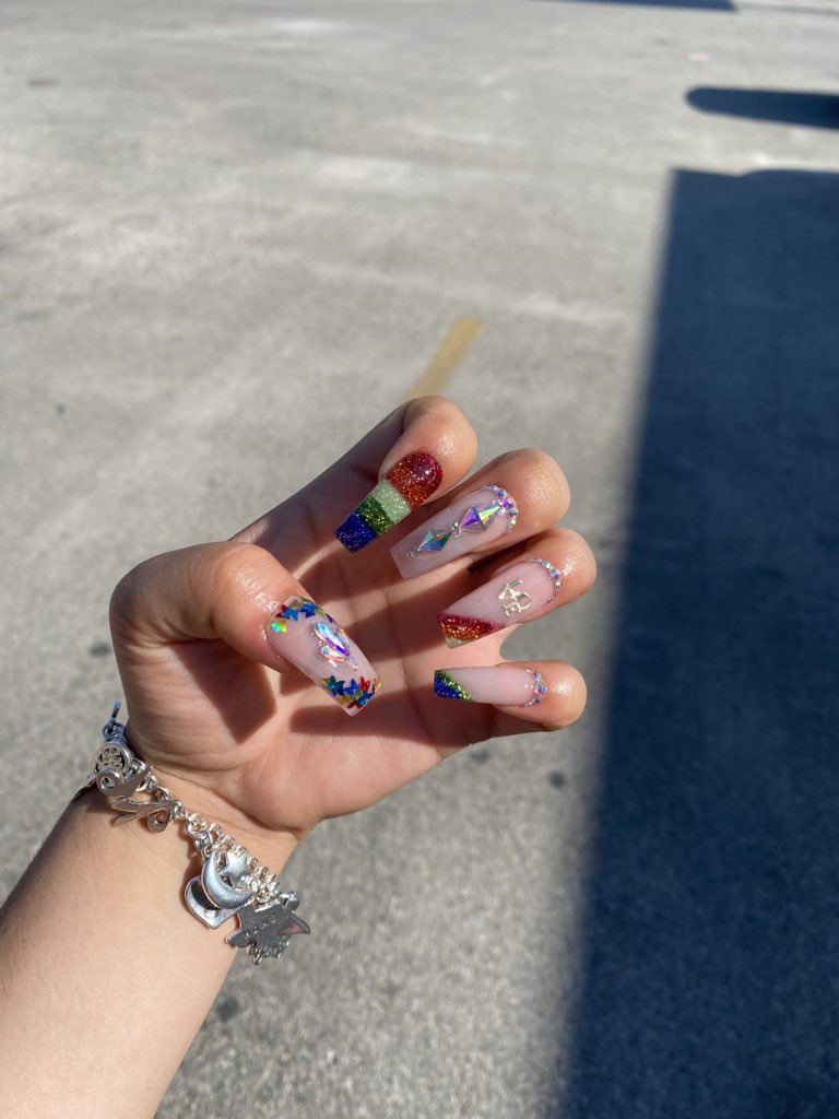#PrideMonth2020 nails 🌈💕 
Follow me on insta @ nailsby_.mari ❣️