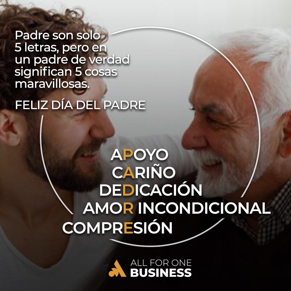 Feliz día del padre le deseamos a todos padre emprendedores y visionarios