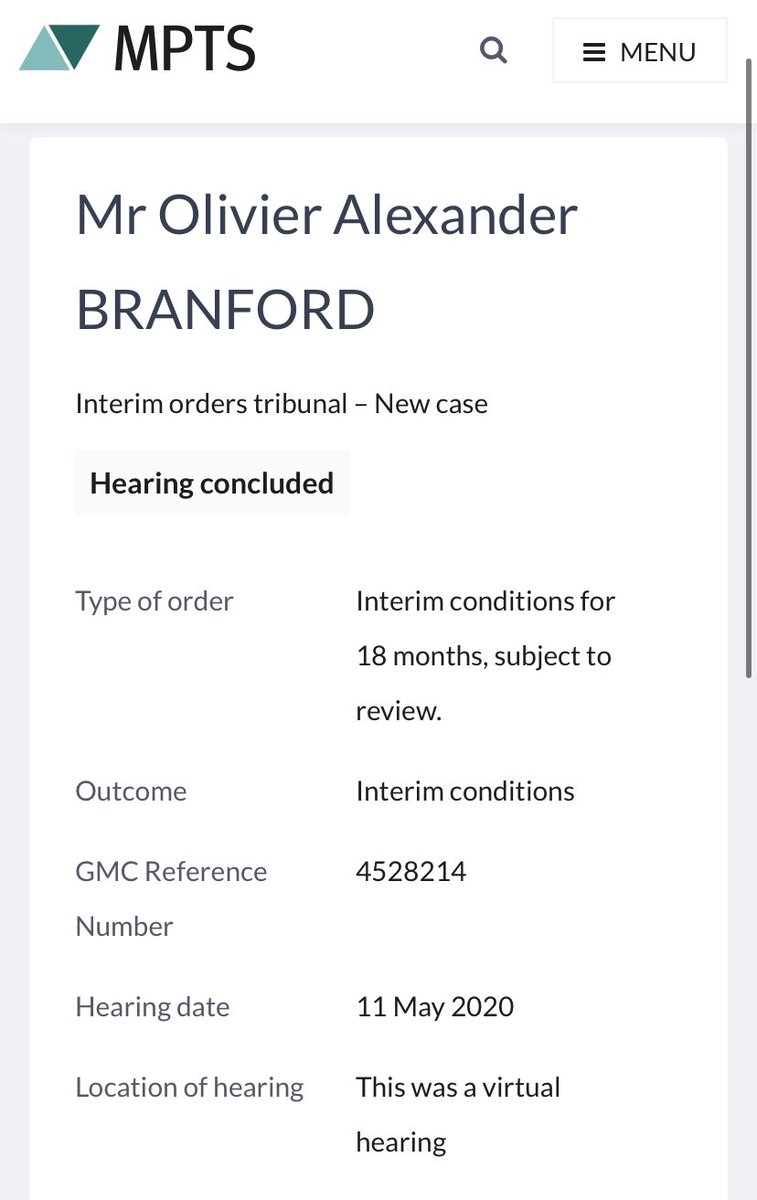 olivierbranford (@olivierbranford) on Twitter photo The <a href="/Cadoganclinic/">Cadogan Clinic</a> knew this and were still taking bookings for #olivierbranford back in May. This unethical clinic continues to disregard ethical practices. Calls are recorded that Oliver was still practicing in June. These calls are recorded. #cadoganclinic #surgery #chelsea The <a href="/Cadoganclinic/">Cadogan Clinic</a> knew this and were still taking bookings for #olivierbranford back in May. This unethical clinic continues to disregard ethical practices. Calls are recorded that Oliver was still practicing in June. These calls are recorded. #cadoganclinic #surgery #chelsea