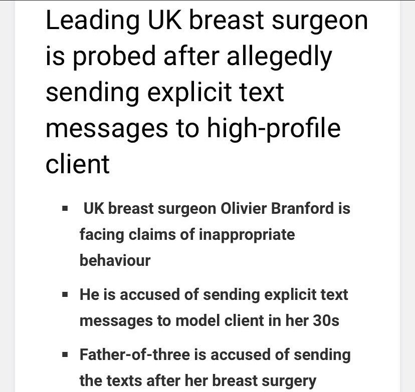 olivierbranford (@olivierbranford) on Twitter photo The <a href="/Cadoganclinic/">Cadogan Clinic</a> knew this and were still taking bookings for #olivierbranford back in May. This unethical clinic continues to disregard ethical practices. Calls are recorded that Oliver was still practicing in June. These calls are recorded. #cadoganclinic #surgery #chelsea The <a href="/Cadoganclinic/">Cadogan Clinic</a> knew this and were still taking bookings for #olivierbranford back in May. This unethical clinic continues to disregard ethical practices. Calls are recorded that Oliver was still practicing in June. These calls are recorded. #cadoganclinic #surgery #chelsea