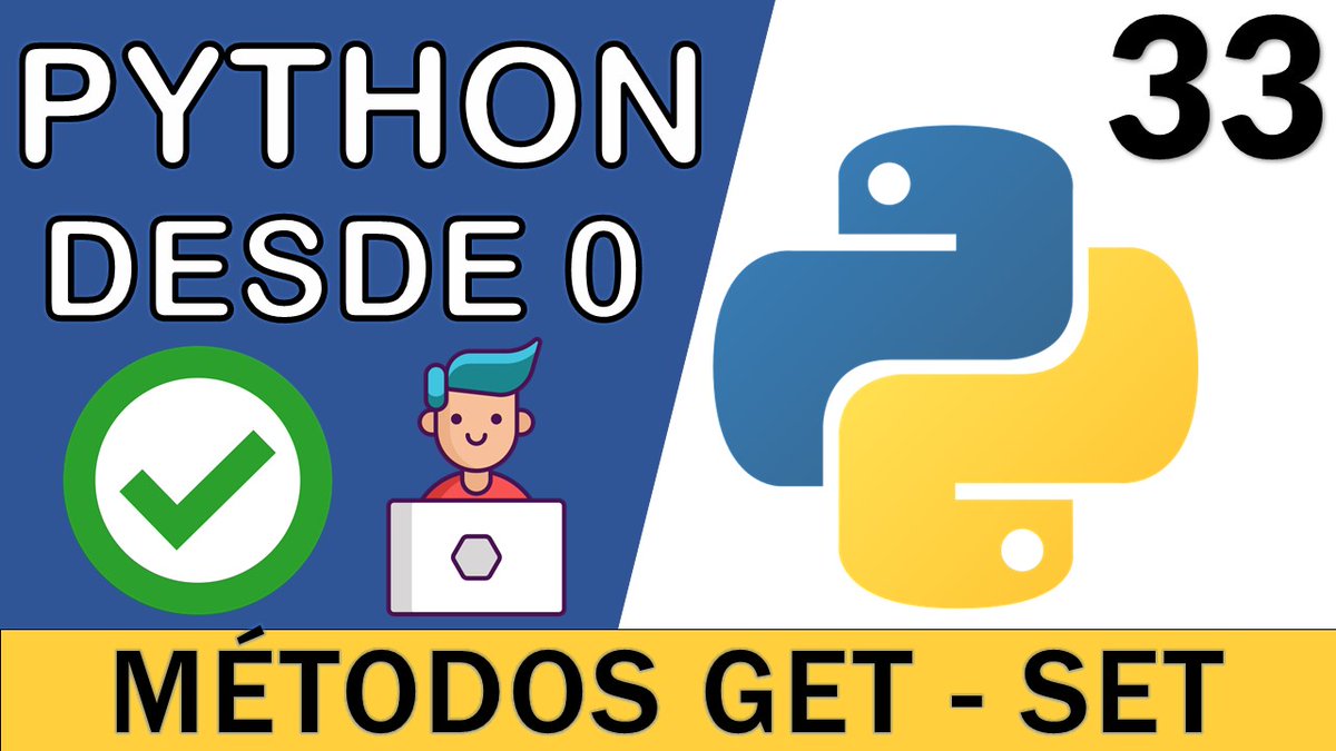 UskoKruM2010's tweet image. Curso de Python 3 🐍 - 33. Métodos Accesores (GET - SET) En Python youtu.be/6xoo1Ya_uQ0 a través de @YouTube
#tutorialPython #cursoPython #aprenderPython