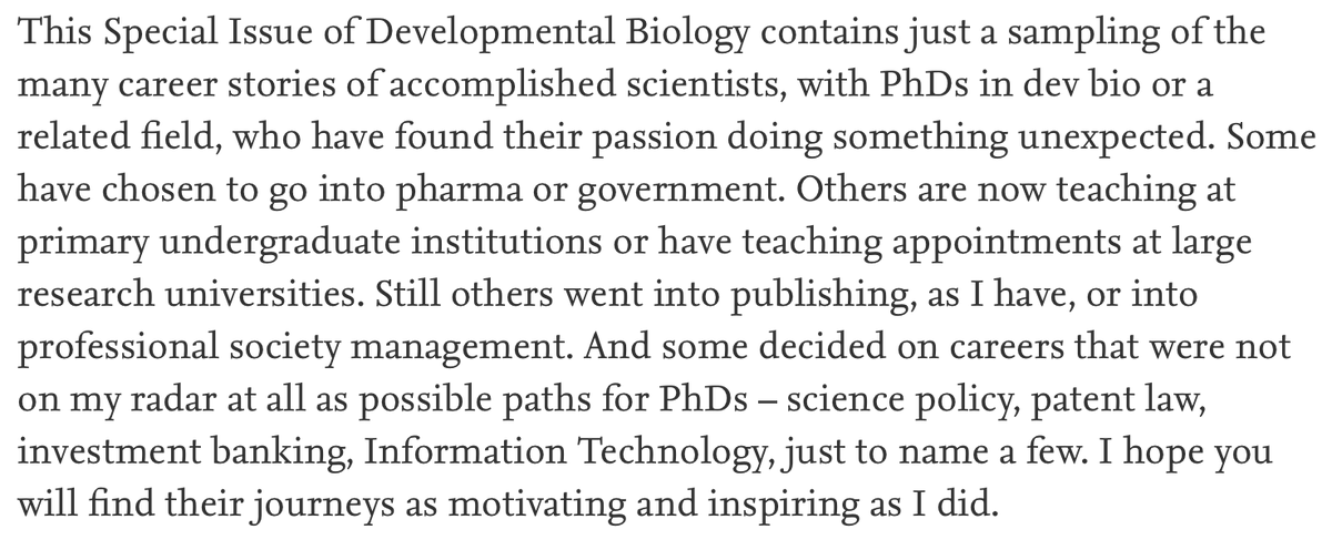 Dev_Bio_Journal's tweet photo. #DBteaser #DBfeatures #DevBio
You should check out our special issue edited by Jasna Markovac @DocJasna on "Careers Beyond the Bench"! Useful pointers for those who love writing, policy, teaching and many more things beyond the PI route. #AcademicTwitter
https://t.co/xexu5s5fuY https://t.co/b0h2AWCHQM