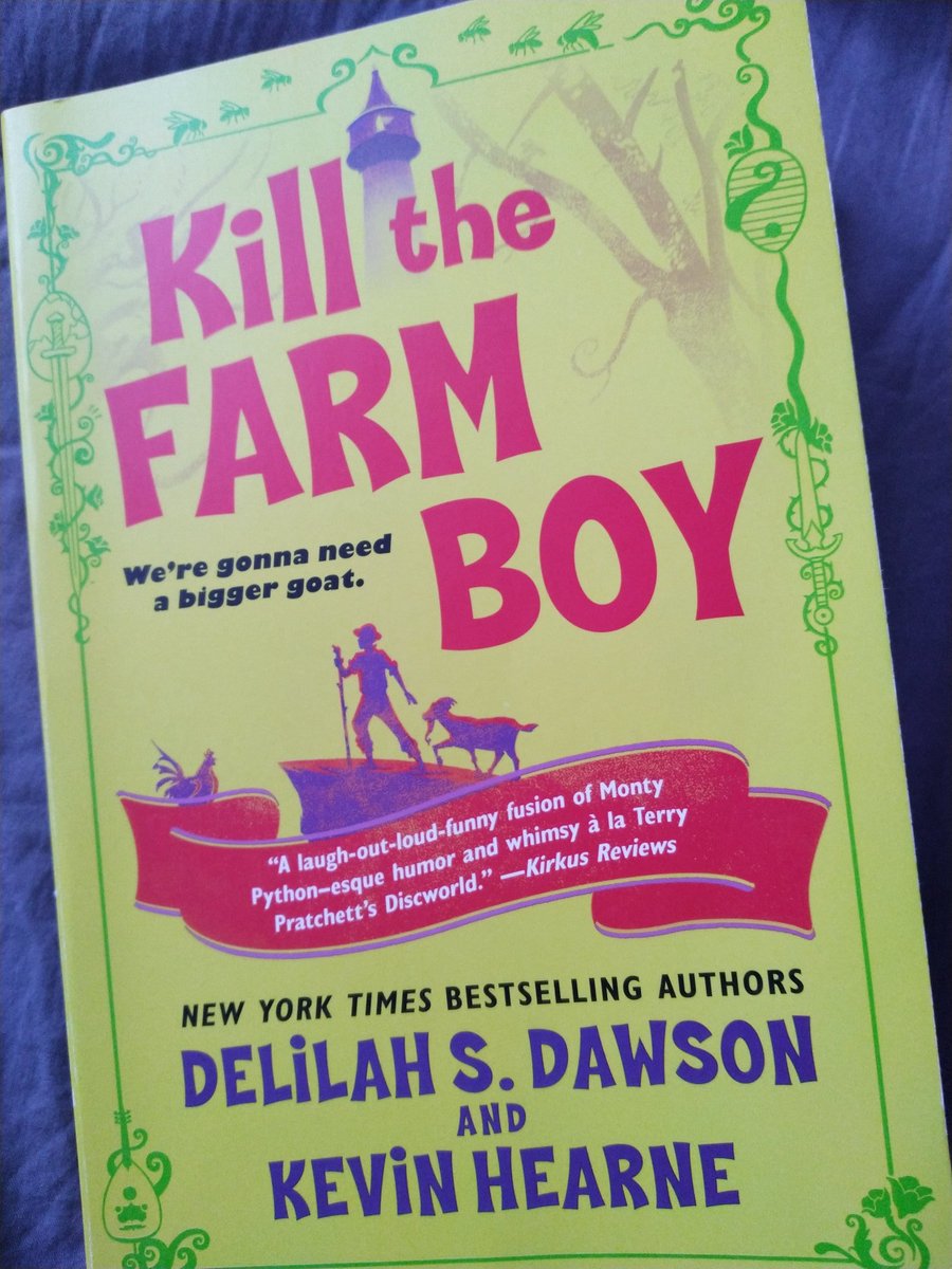 MrsTMehrban's tweet photo. Currently reading #killthefarmboy by @DelilahSDawson and @KevinHearne - it has been making me laugh out loud so much! A book hasn't done this since my teen years! I would recommend it as some light reading guaranteed to put you in a good mood! https://t.co/qenZBZxlsE