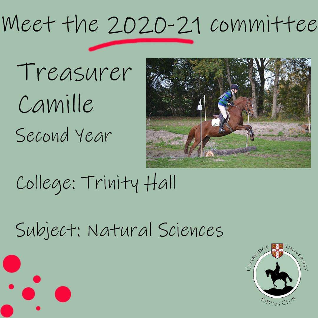 Camille is the incoming treasurer for the new year.