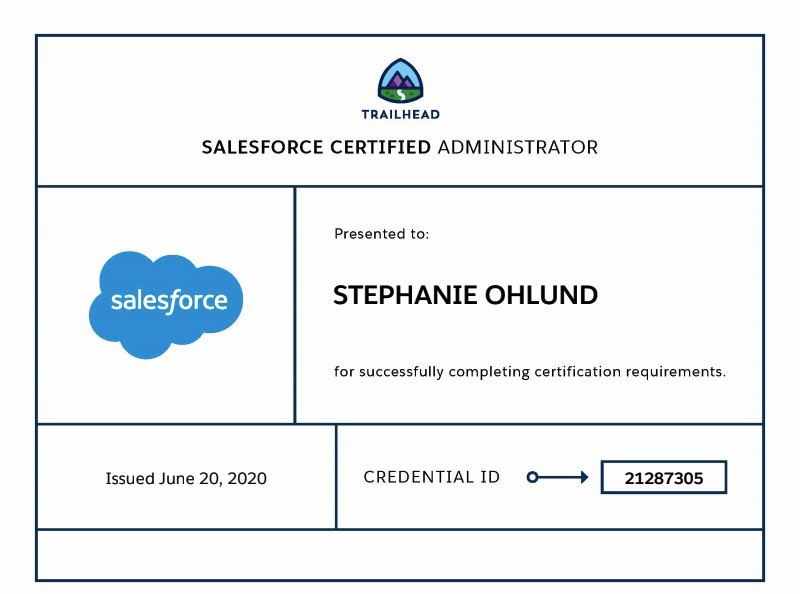 SFDCSteph's tweet image. After 6 months of working full time, being a full time mom and wife, and participating in @SupermumsGlobal course. I did it!  #Salesforceadmincertified.