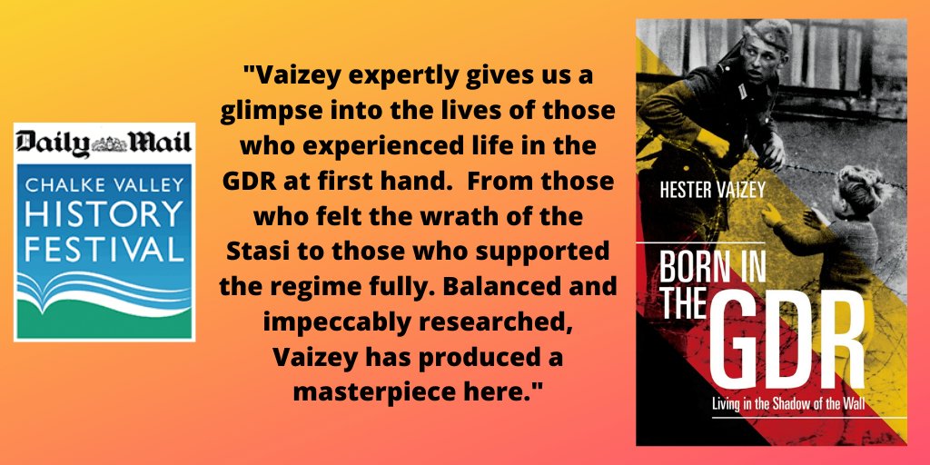 We were due to sponsor this talk at the @CVHISTORYFEST next week. Sadly, the event has been cancelled but it doesn't stop us from supporting @HesterVaizey and her amazing work. 

Get your copy right here: amzn.to/2V4diip

#coldwar #gdr