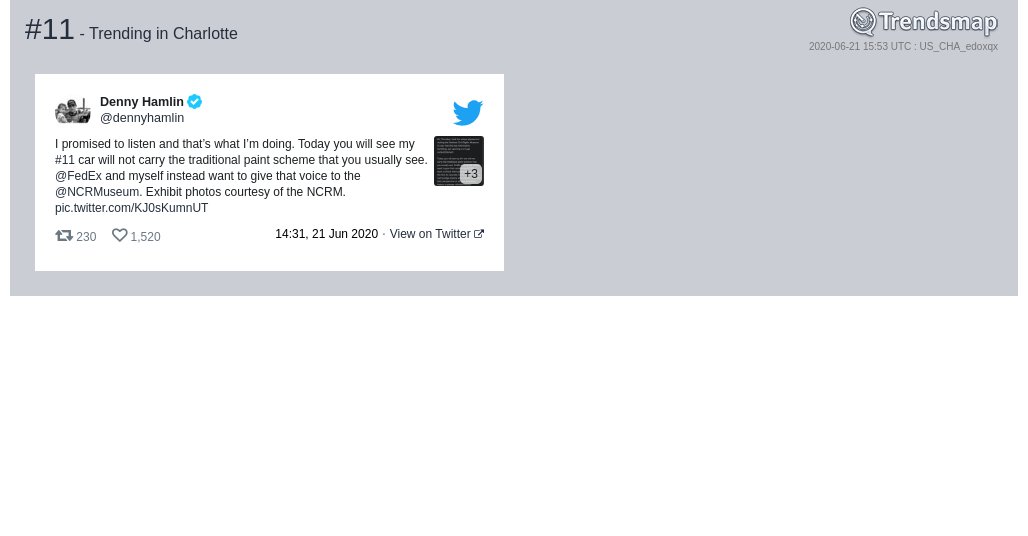 TrendsCharlotte's tweet photo. #11 is now trending in #Charlotte

https://t.co/eQPjryALRY https://t.co/MStMUvz3Be