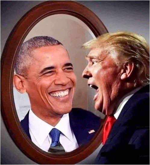 Trump's  #ObamaDayJune14th nightmare continues. I hope the face of the last great US President remains stuck inside his damaged brain ... until the day he resigns.