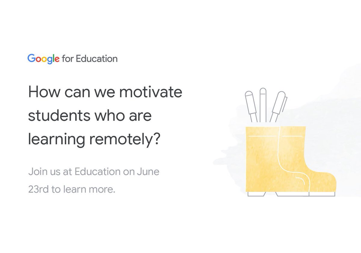 We’re looking forward to the <a href="/GoogleForEdu/">Google for Education</a> Education on Air event on Tuesday 23 June.

We’ll be sharing our experiences of utilising technology during school closures, alongside fellow <a href="/EdtechDemo/">EdTech Demonstrator</a> schools &amp; colleges.

Join the discussion; register today ⬇️
events.withgoogle.com/education-on-a…