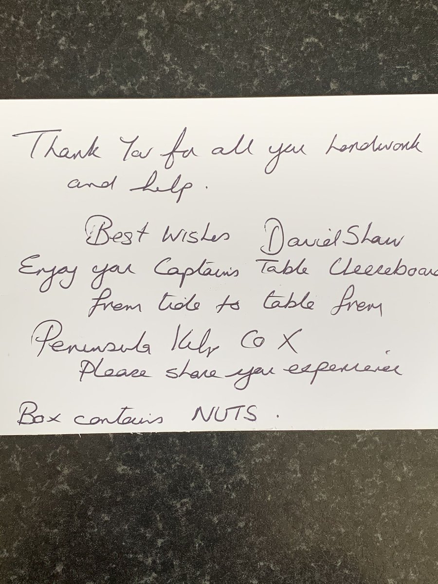 Such a lovely Sunday surprise from one of our clients , so appreciated.