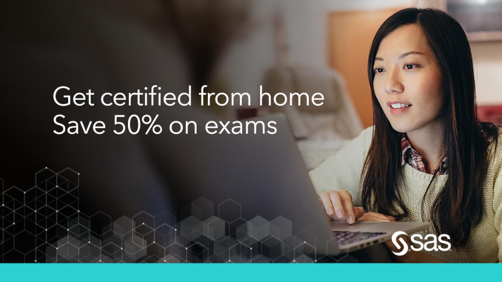 SAS_Netherlands's tweet image. Did you know you can take a certification exam from home through online proctoring? 
And through June 30th you can save 50% on all exams.

Register now : 2.sas.com/6015GK8cU
#SASOpleiding #GetCertified