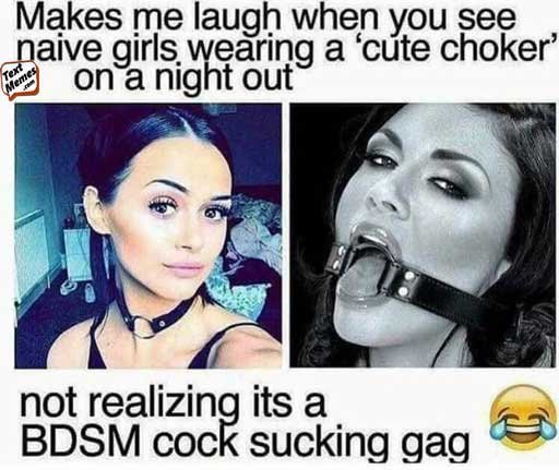 Oh, the multiple times I saw this and tought the exact same thing hahaha ! #funny #bdsmrules #chocker
