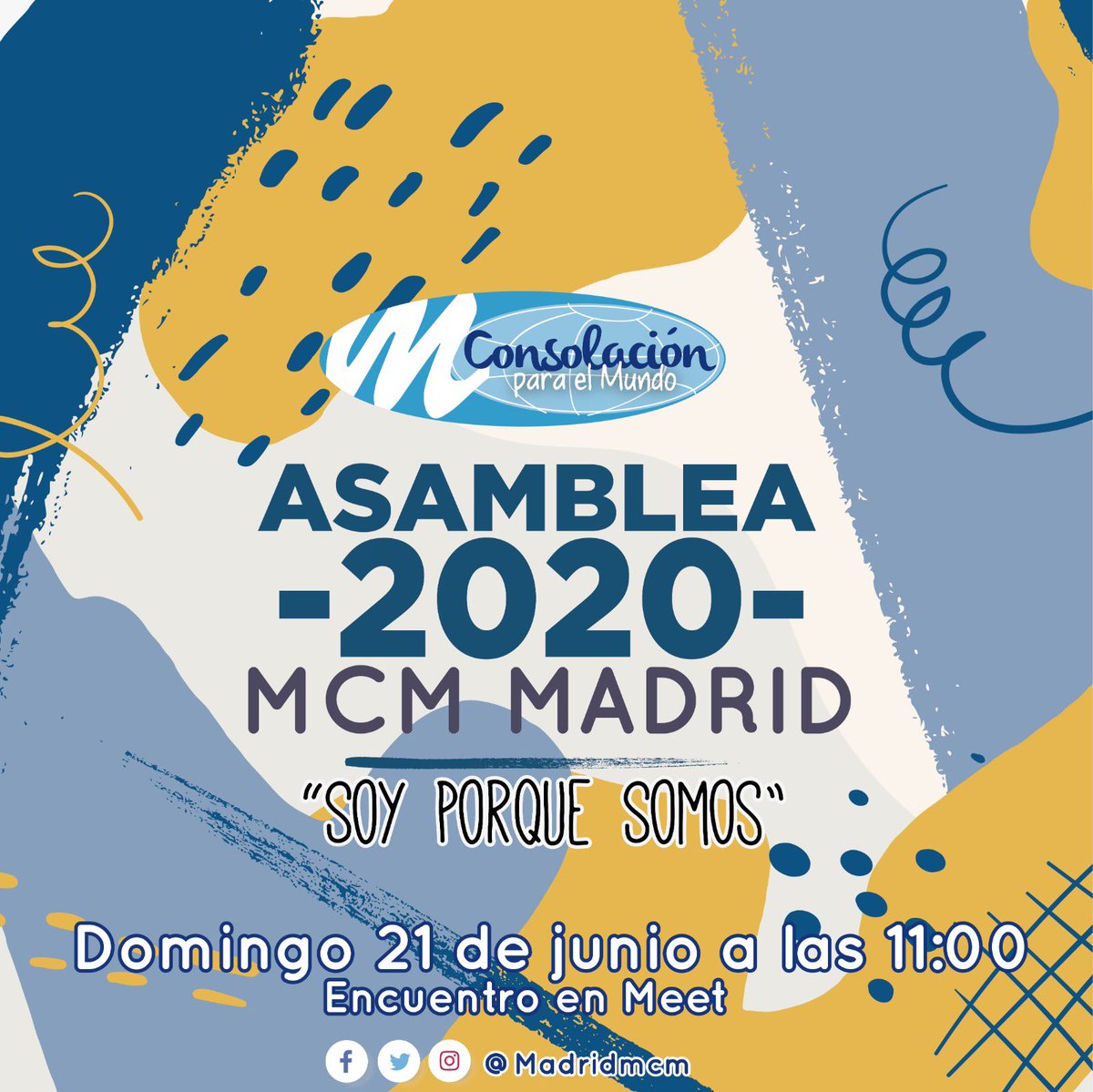 madridmcm's tweet photo. Esta mañana hemos celebrado la Asamblea 2020 del MCM Madrid a través de Meet, para compartir todo lo realizado en este curso
En ella se ha elegido al nuevo Equipo Coordinador Local para los próximos 4 años
Gracia a todos por compartir y participar!
#UbuntuMCM #FamiliaConsolación https://t.co/m7sqVktKG3