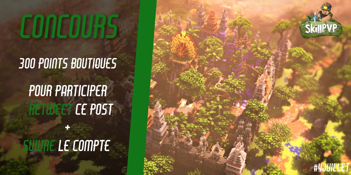 SkillPVP_FR's tweet photo. 🎁 CONCOURS V10 🎁

Le trailer ➡ https://t.co/p8C3MFMlnx

⚔ Répartition de 300 PBs entre 12 gagnants ! 

RT + Follow @SkillPVP_FR https://t.co/VlClWPMGCe