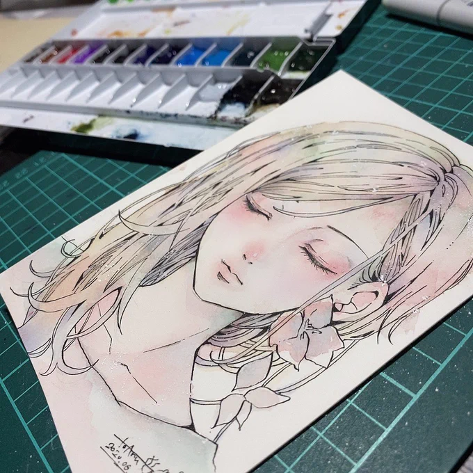 夜中のお絵描き 