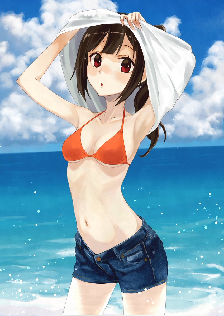 愛宕(アズールレーン) 「#乳の日 どのくらいのサイズ感が好きですか? 」|あしやひろのイラスト