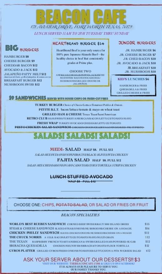 BeaconCafe's tweet photo. Our new menu! Definitely check it out. Our updated hours are 8am to 1pm. https://t.co/ubaX7RazcJ