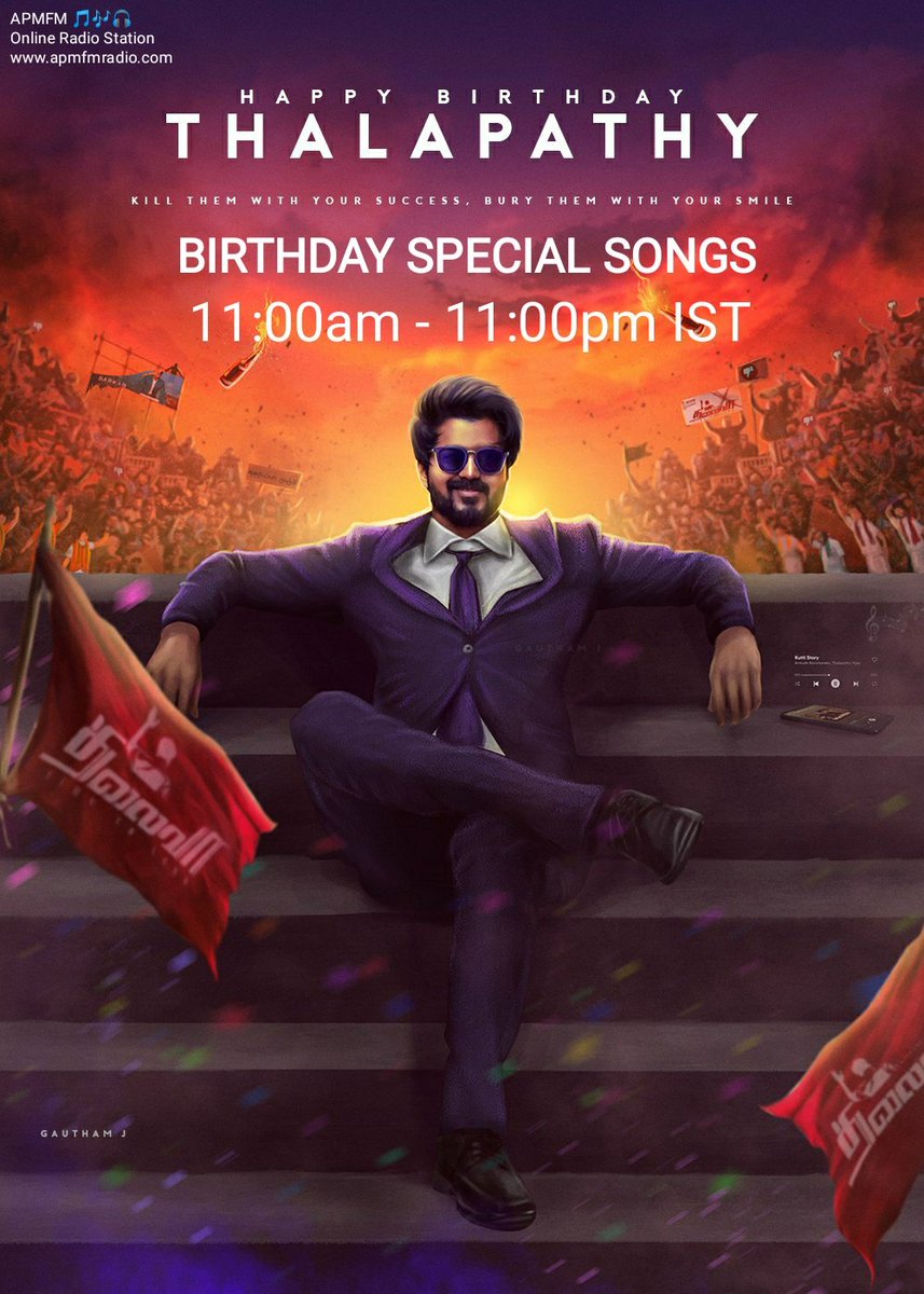 apm_fm's tweet photo. #HDBTHALAPATHYVijay Birthday Special 11:00am - 11:00pm tomorrow.
#APMFM 🎵🎶🎧
Online Radio Station
https://t.co/uZ0kcWBkW3
@tenkasi_VMI_off @NellaiVMI_Off @VMI_Thanjai @Vaniyambadi_Vmi @KrishnagiriOVFC @NellaiOnlineVMI @Kanyakumari_VMI @tnjtdrniVmi @it_vmi @VMIThiruvallur https://t.co/RUqVFXhUSc