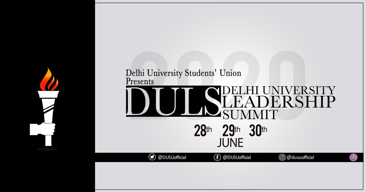 DUSUofficial's tweet photo. Well, the wait is over. Mark your calendars because 𝗗𝗲𝗹𝗵𝗶 𝗨𝗻𝗶𝘃𝗲𝗿𝘀𝗶𝘁𝘆 𝗟𝗲𝗮𝗱𝗲𝗿𝘀𝗵𝗶𝗽 𝗦𝘂𝗺𝗺𝗶𝘁 (𝗗𝗨𝗟𝗦) 𝟮𝟬𝟮𝟬 is set to roll. 

Serving ideas.
Serving intelligence.
Serving inspiration.
Serving success.
Serving diversity.
Serving stories. 

#DULS2020 https://t.co/T6w4dqc9hh