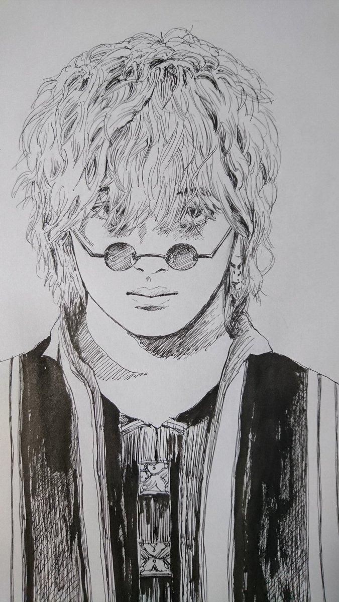 にしむらゆきお じ 時間切れ あまりるろ剣読んだことないんだった イラスト るろうに剣心 雪代縁 新田真剣佑 模写 ペン入れ