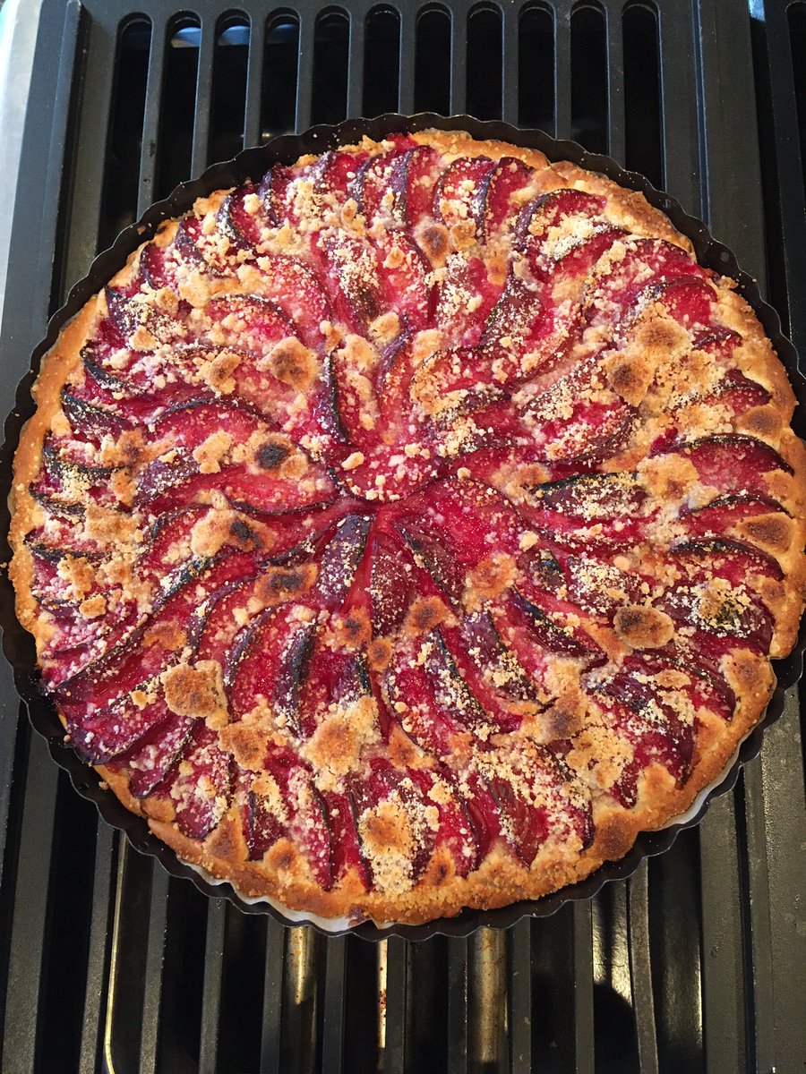 CervelloMigran1's tweet photo. Just made this plum cake from my favorite baking book @bouchon_bakery with a little almond streusel addition for my German husband... so yummy!!! 😋😋😋 https://t.co/lZTcrqbnmZ