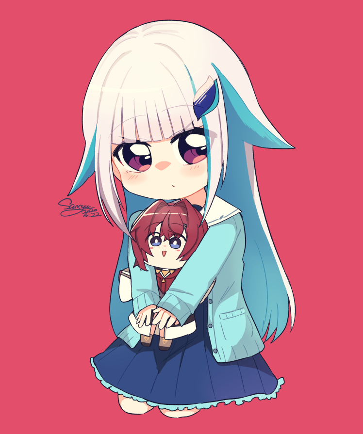 アンジュ・カトリーナ(にじさんじ) ,リゼ・ヘルエスタ 「ちっこいリゼはん?
#ヘル絵スタ 」|さのゆのイラスト