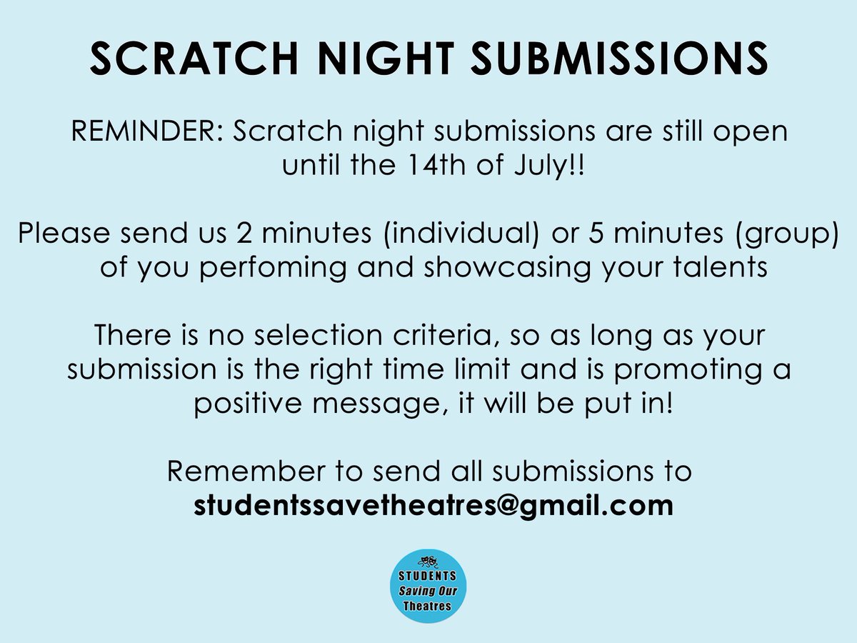 Students Saving Our Theatres tweet media