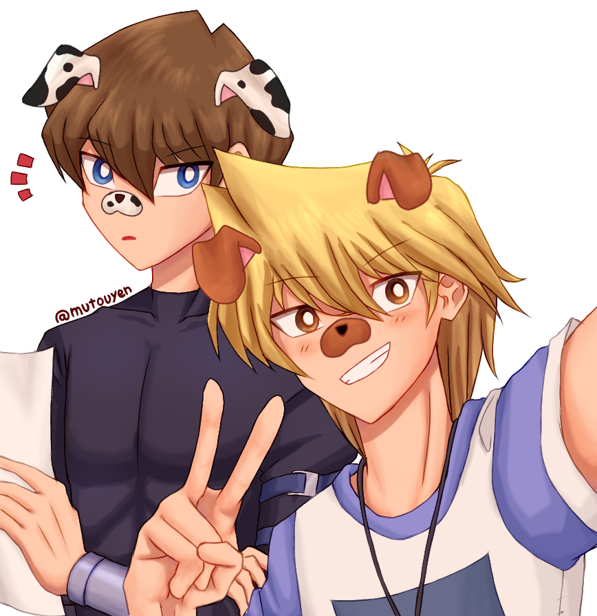 mutouyen's tweet photo. 💙💛
#puppyshipping #海城 #yugioh #yugiohfanart #Kaiba #Jonouchi https://t.co/7bGlBUcPsV