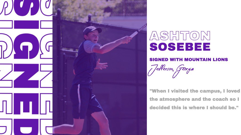 Today’s a great day - because it’s Sunday. And that means another #SigneeSunday post for your feed. 😎🙌🏼
•
•
Ashton Sosebee of Jefferson, Georgia signs to join the #YHCMountainLion family in August. Welcome to the family, Ashton! #DefendTheDen 🎾📝