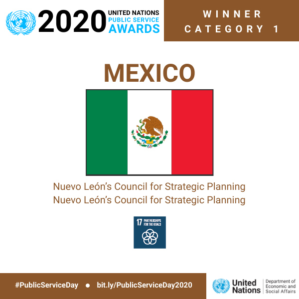 unpan's tweet photo. Congrats to @ConsejoNL of #Mexico for winning the UN #PublicServiceAwards! 🎉 🇲🇽
Their crosssector collaboration helps design public policies for the #SDGs and well-being of all people.
Learn more: https://t.co/uc56pM2giA #PublicServiceDay https://t.co/mez3Pfb7aM