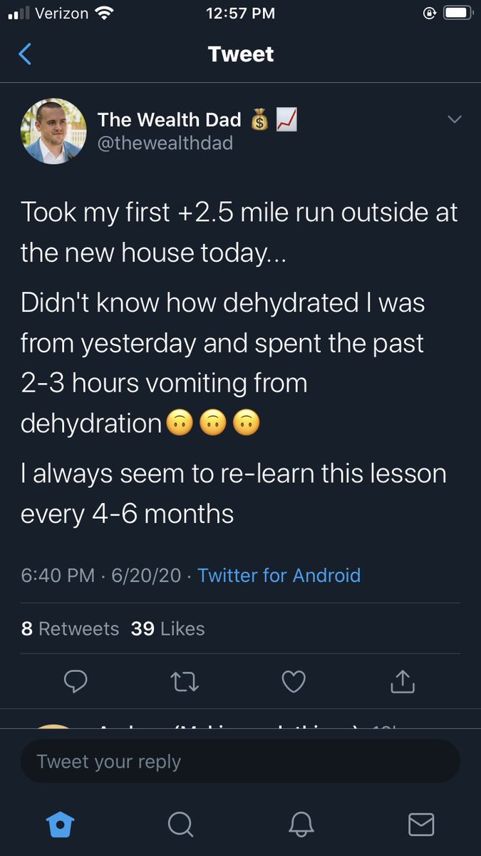 Maybe this dude’s “circle” should be talking about basic life sustaining actions like drinking fucking water