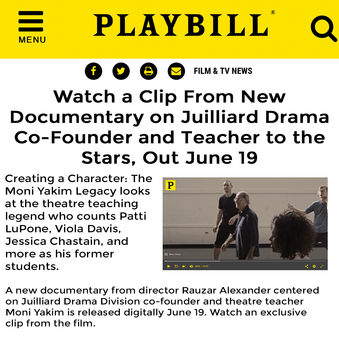 CACMoniYakimDoc's tweet photo. Feast your eyes on an exclusive #CreatingACharacter clip from @playbill. Click the link below to check it out and then grab your tickets at the link in our bio &amp; enjoy the Moni Yakim Legacy. 🍿🎥

https://t.co/2VhetuQmyI https://t.co/WIaUmcOrk1
