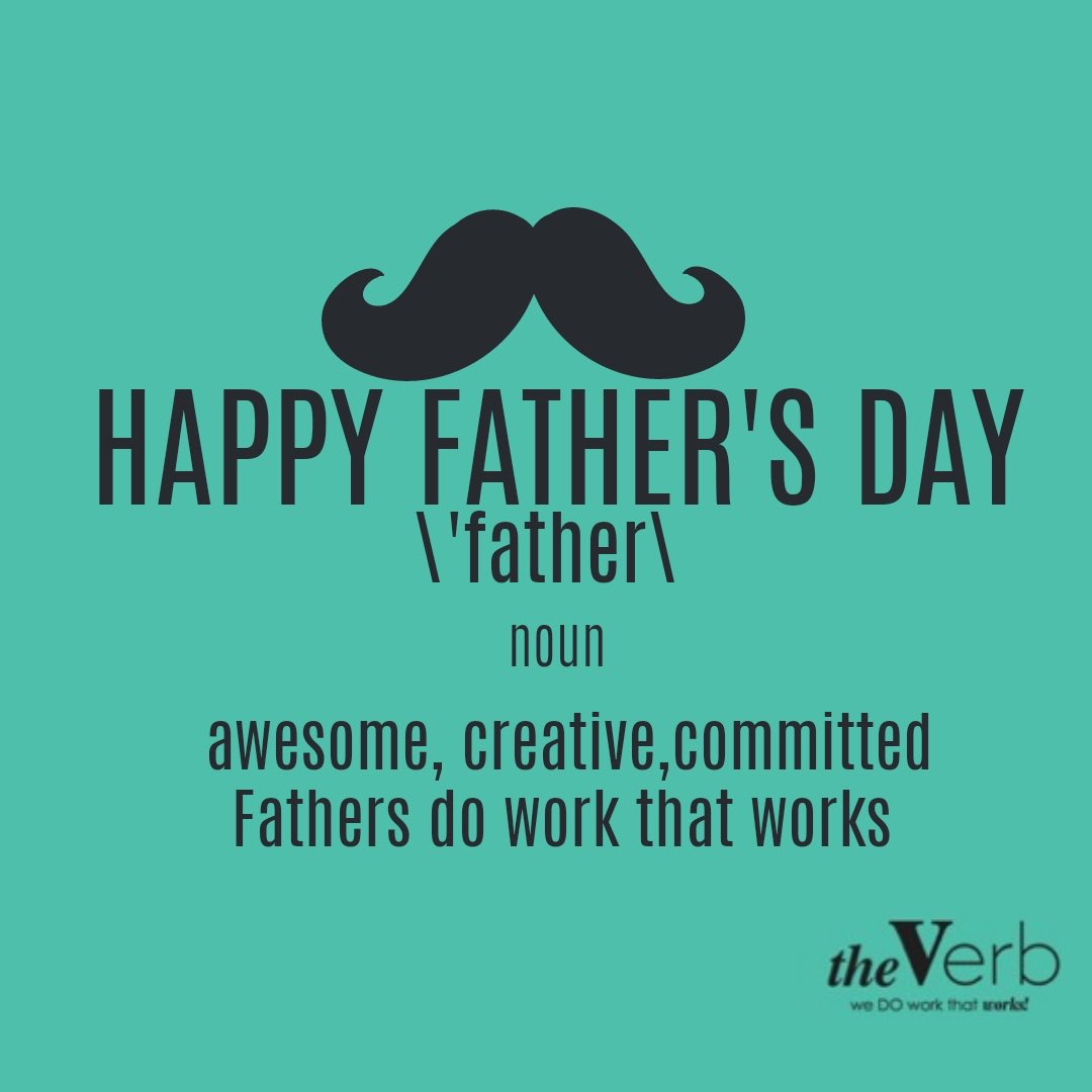 TheVerbNG's tweet photo. Fathers do work that matters, 
that makes us happy, 
that enriches every area of our lives. 
Fathers do work that works.

Happy Father’s Day.

#activation #advertising #theverbng #branding  #strategy #fathersday https://t.co/9TMRzBW3st