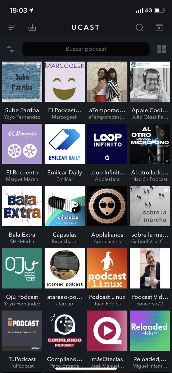 Mucha gente que si PocketCast que si Castro que si Overcast etc... yo sigo fiel a <a href="/ucastplayer/">UCast Podcast Player</a> la primera App que compré en el iPhone. Es la que mejor se adapta a mí según mi forma de usar un podcatcher y aunque hace mucho que no se actualiza le sigo siendo fiel