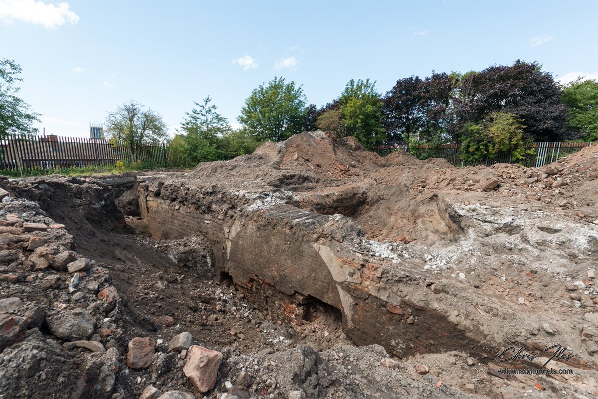 2 – ...Then we tried to locate the  #GreatTunnel digging down with the JCB.Whilst we didn’t find the  #HolyGrail of Tunnels this time, we did find many interesting features including a very large brick structure with several arches built in…