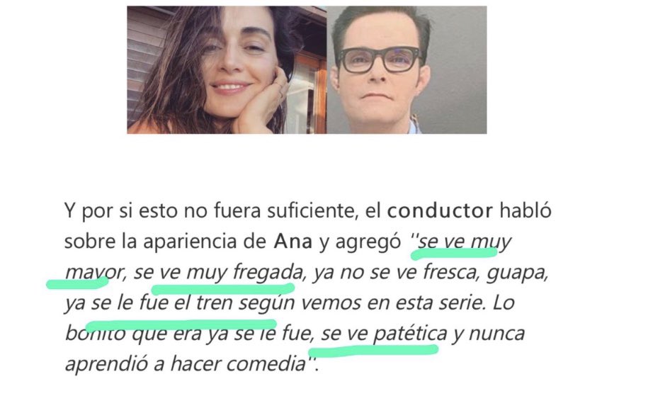 El problema es de fondo, permitiéndose que se hable en TV abierta sobre la apariencia de una mujer promueve y normaliza  la misoginia y el maltrato verbal hacia nosotras. #HoracioVillalobos