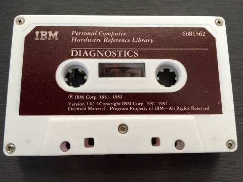 and pretty much the only thing released for it was the diagnostics software. The diagnostics software had to be on tape because it needed to be able to run on IBM 5150s without a floppy drive.