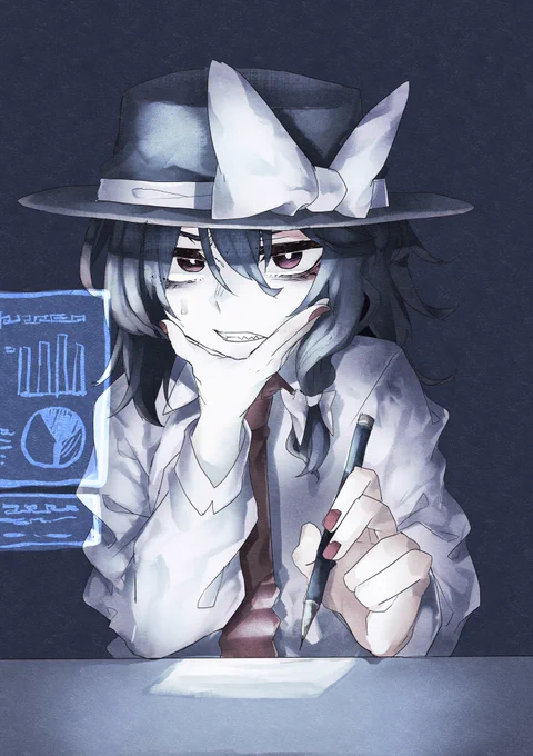 #本日の蓮子さん
 考える宇佐見 