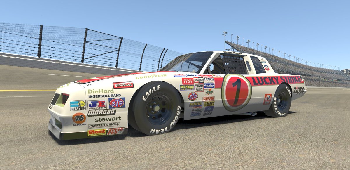 SheffieldGraphs's tweet photo. New IRacing Paint.  1987 Lucky Strike Monte Carlo SS.  Will also be on @tradingpaints. https://t.co/UgGGF7WSFm