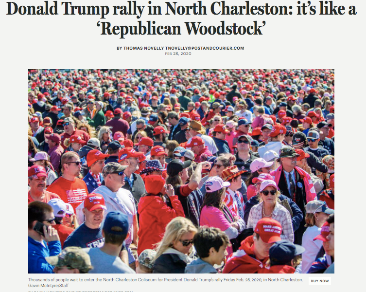 How about this one?What  @DonaldJTrumpJr posted yesterday (left); what the  @postandcourier reported Feb. 28 in North Charleston (right) 8/