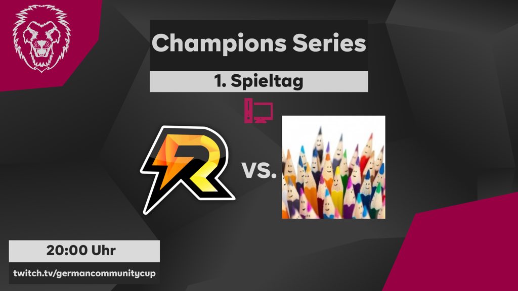 ⏰ <a href="/gaming_recast/">Recast Gaming</a> vs <a href="/Bleistifte1/">Bleistifte</a> !
Verleihen die Bleistifte heute Recast ein neues Design? Wir werden es sehen👀
📺 twitch.tv/germancommunit… 
mit @ScorpyR6 &amp; @ThorsHeroR6 
#r6s #pc #liga #gcs