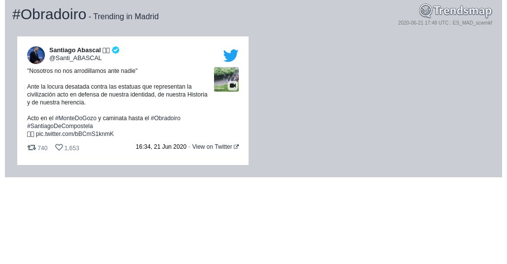 Trendsmap Madrid tweet media